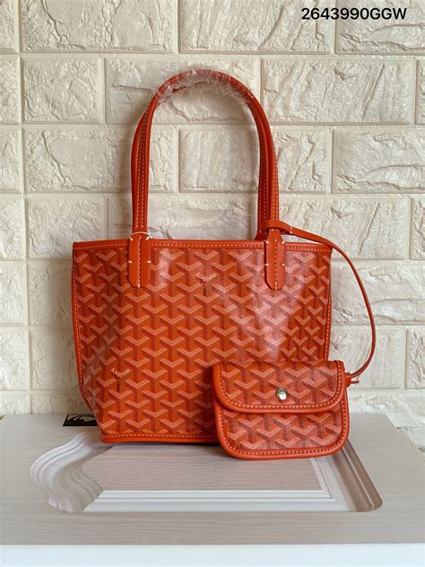 goyard mini tote orange